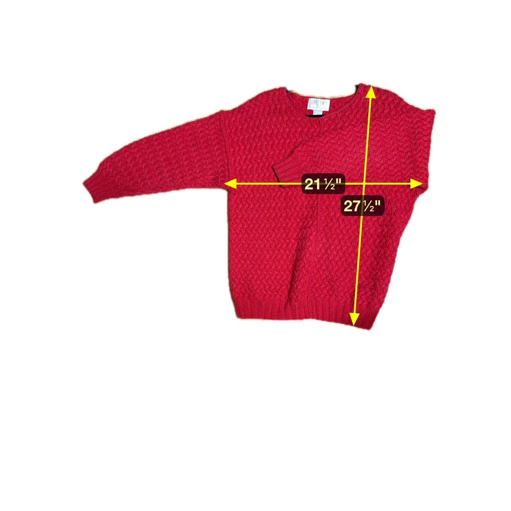 Vintage The Limited Chunky Hand Knit Sweater Women Medium Cottagecore Retro - Picture 7 of 7